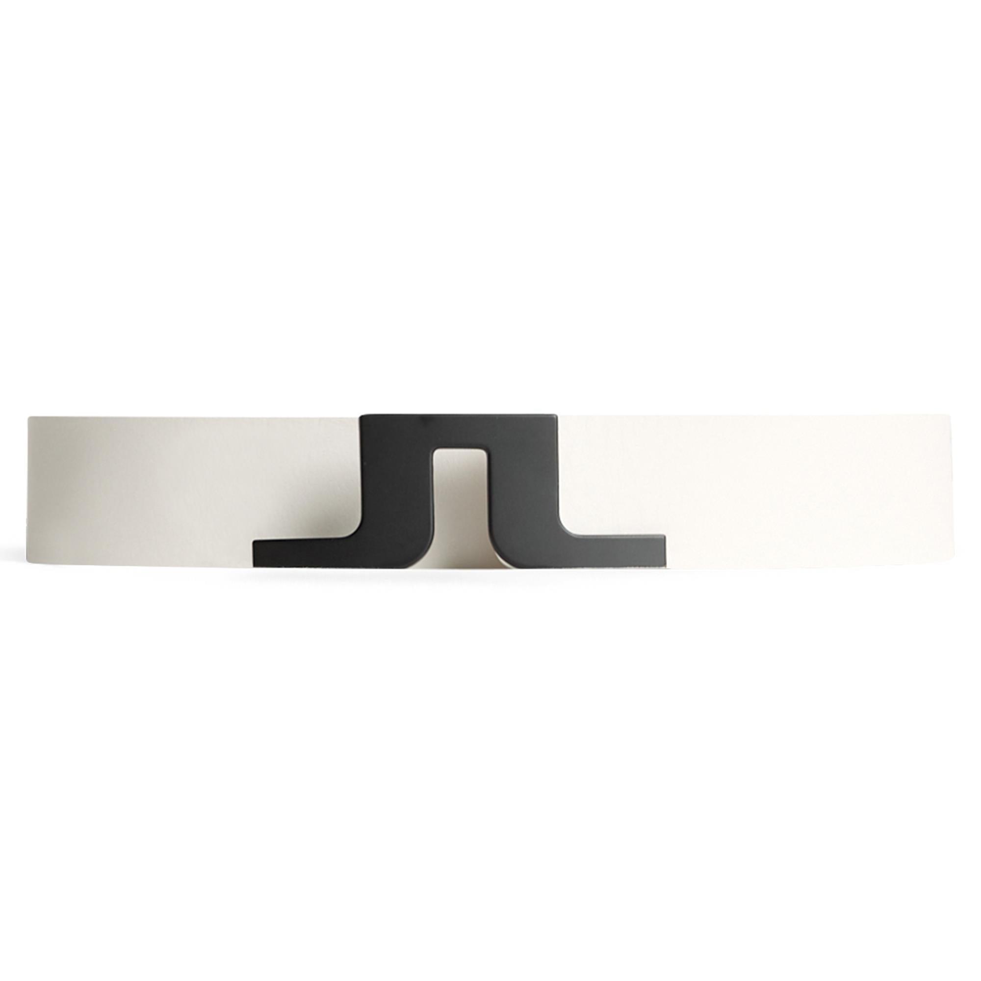 J.Lindeberg Bridger men’s golf belt in white – front product view